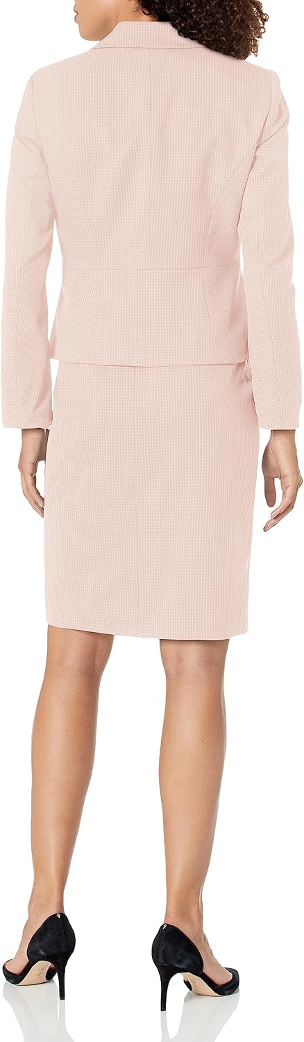Textured Blazer &amp Skirt 2pc Set