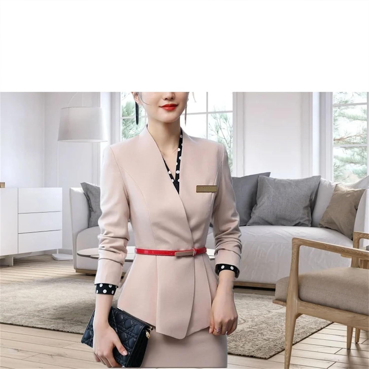 Business Interview Suit Blazers Skirt Set Professional Office Work Wear Career Two Piece Outfit