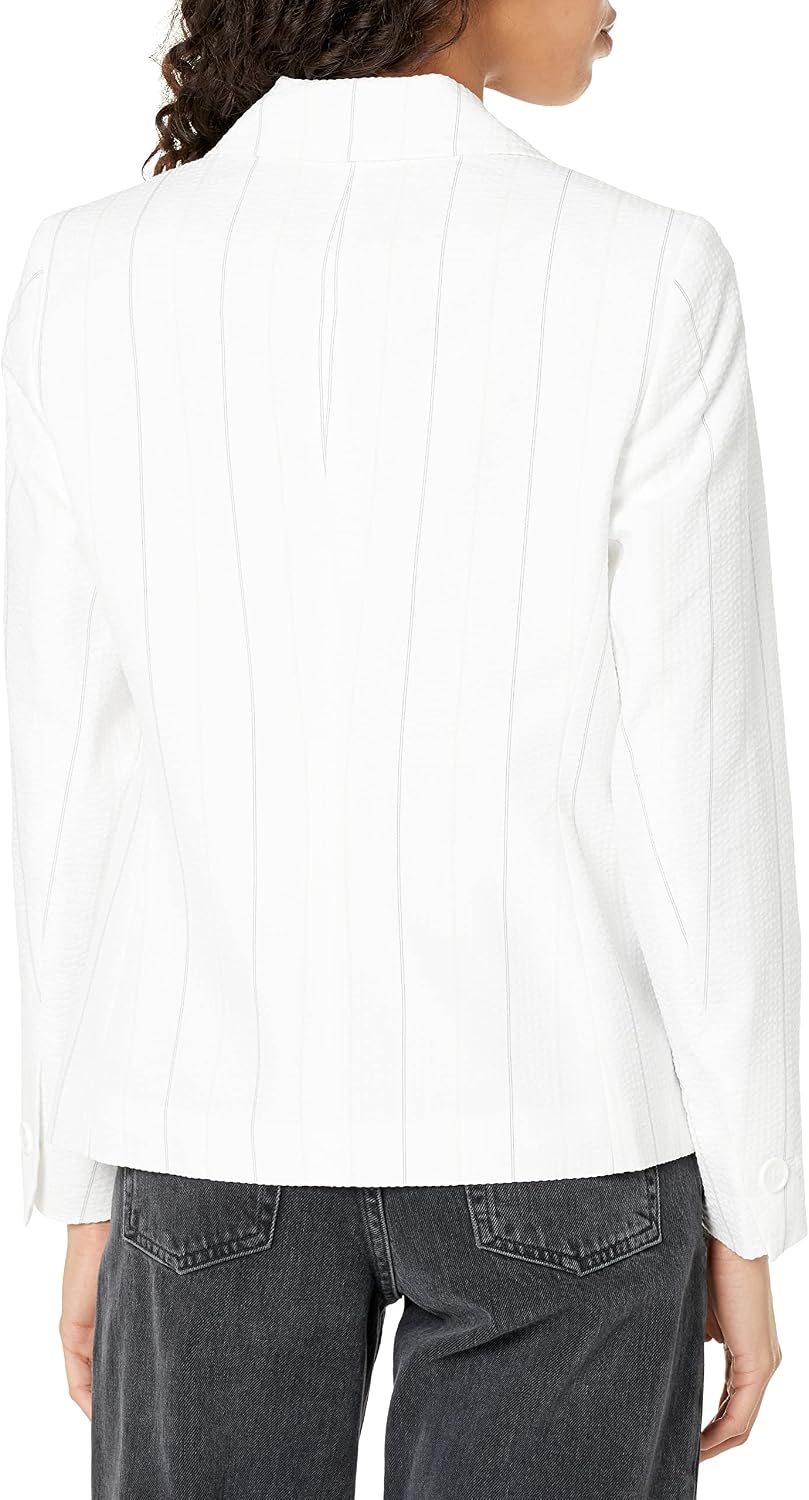 Women's Two Button Blazer Notch Lapel Long Sleeve Double-Breasted Classic Fit Structured Formal Office Jacket
