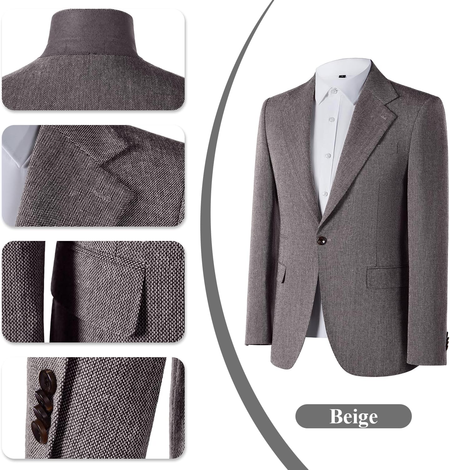 Slim Fit Suit 2 Piece Tweed Suit for One Button Formal Wedding Prom Tuxedo Suits Jacket Pants Set Slim Fit Suit 2 Piece Tweed Suit for One Button Formal Wedding Prom Tuxedo Suits Jacket Pants Set