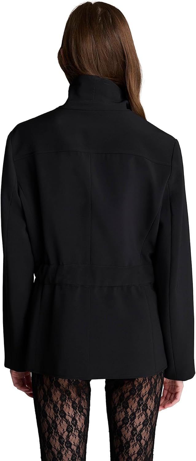 Women's Belted Twill Blazer Notch Lapel Open Front Self-Tie Waist Welt Pockets Long Sleeve Casual Office Jacket Women's Belted Twill Blazer Notch Lapel Open Front Self-Tie Waist Welt Pockets Long Sleeve Casual Office Jacket