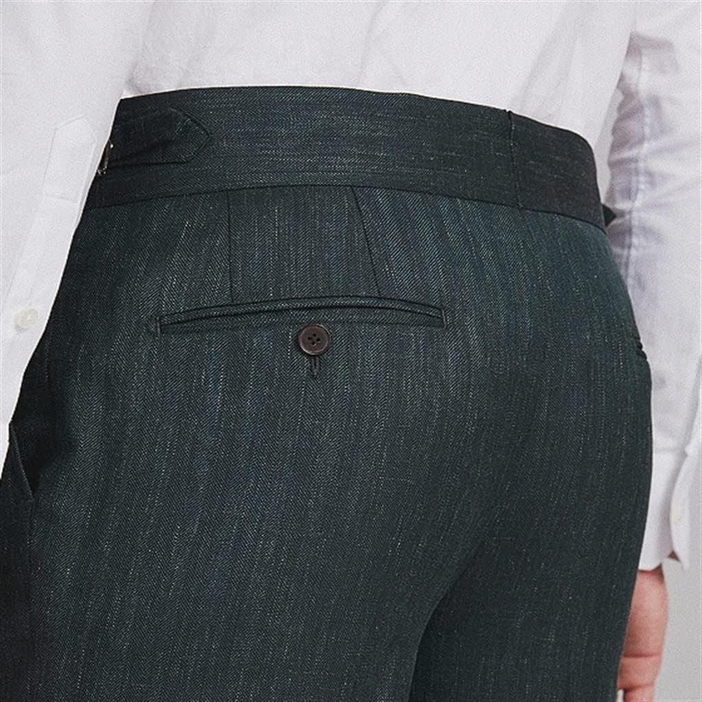 Suit Set Business Casual Slim Suits Fit Retro Spring Autumn Blazers Linen Formal Pants