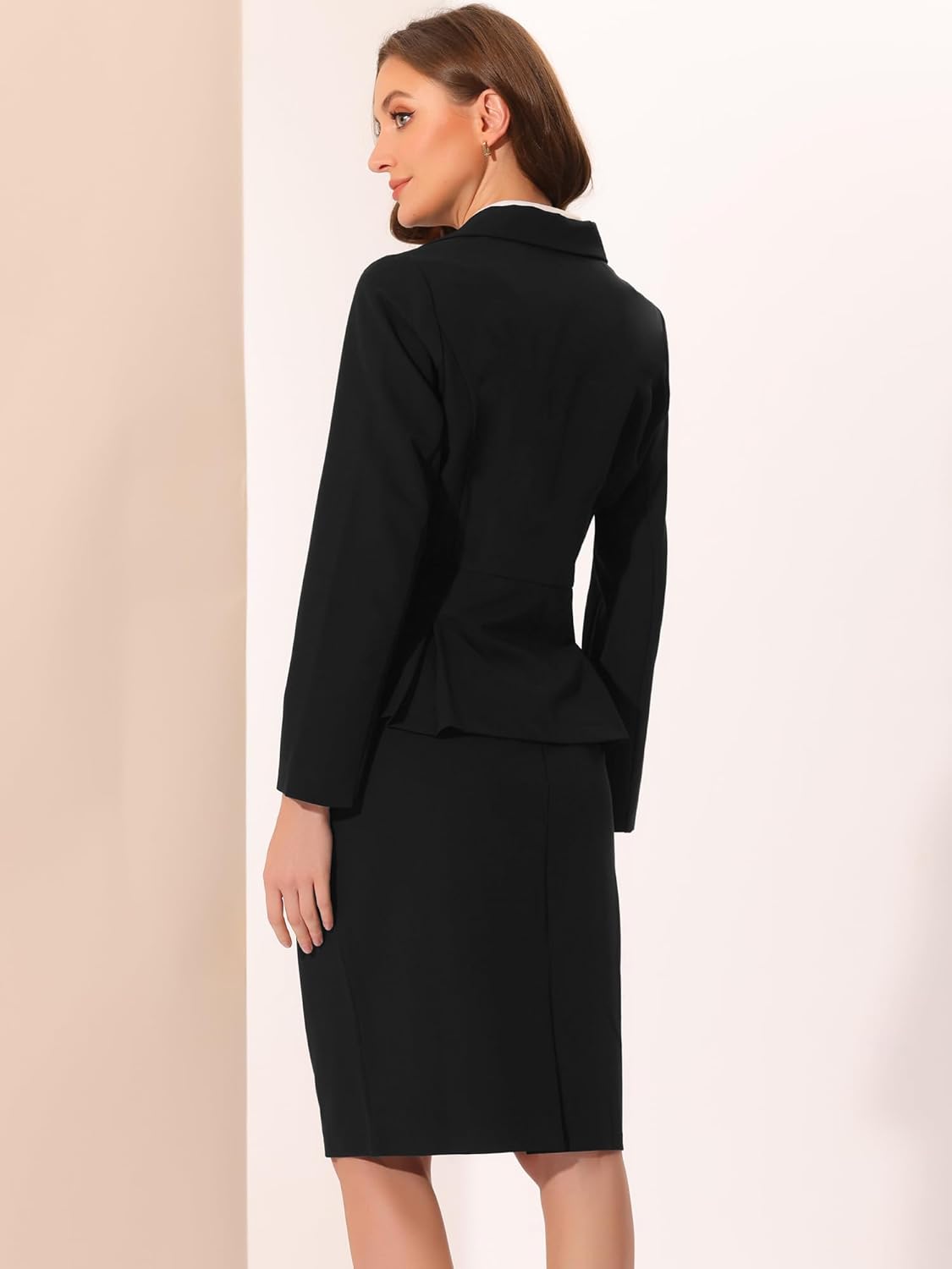 2 Piece Suit Skirt Sets for Blazer and Pencil Skirts Formal Office Business Casual Outfits