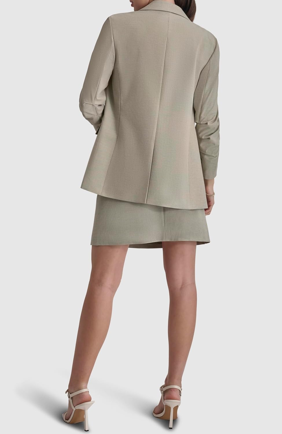 Women's Business Casual One Button Blazer Notch Lapel Flap Pocket Classic Fit Office Work Jacket