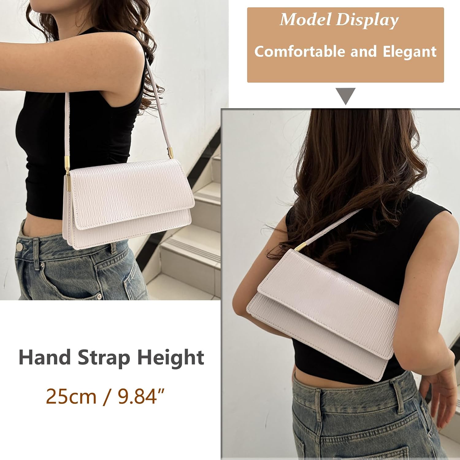 Shoulder Handbag Small Retro Purse for Women with Top Handle Shoulder Handbag Small Retro Purse for Women with Top Handle