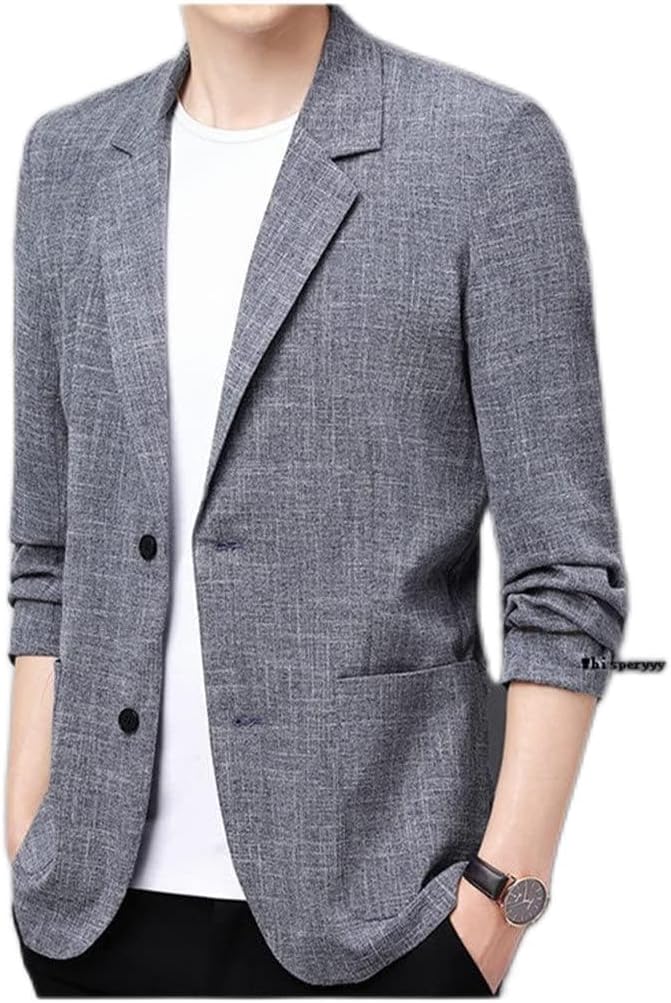 Cotton Linen Suit Jacket Spring Loose Casual Blazers Male Long Sleeve Business Coat Cotton Linen Suit Jacket Spring Loose Casual Blazers Male Long Sleeve Business Coat