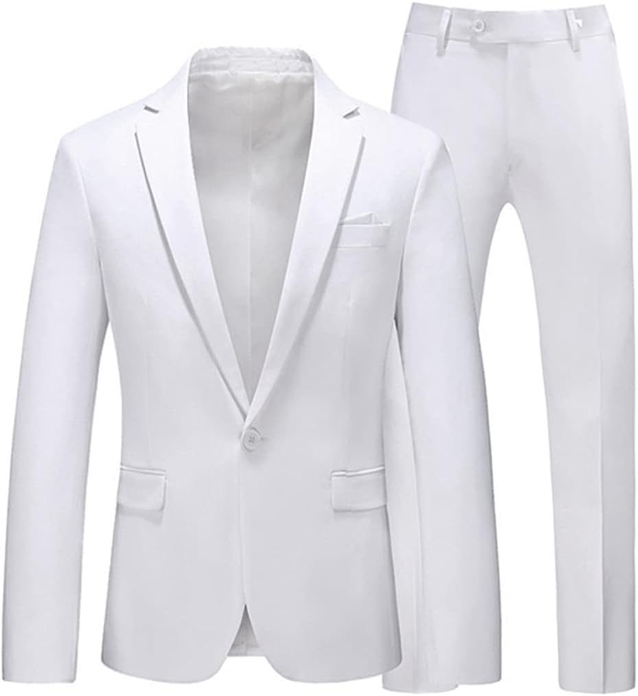 Business Casual Slim Fit Suits Pants Formal Wedding Party Blazers Jacket Trousers 2 Pcs Set Business Casual Slim Fit Suits Pants Formal Wedding Party Blazers Jacket Trousers 2 Pcs Set