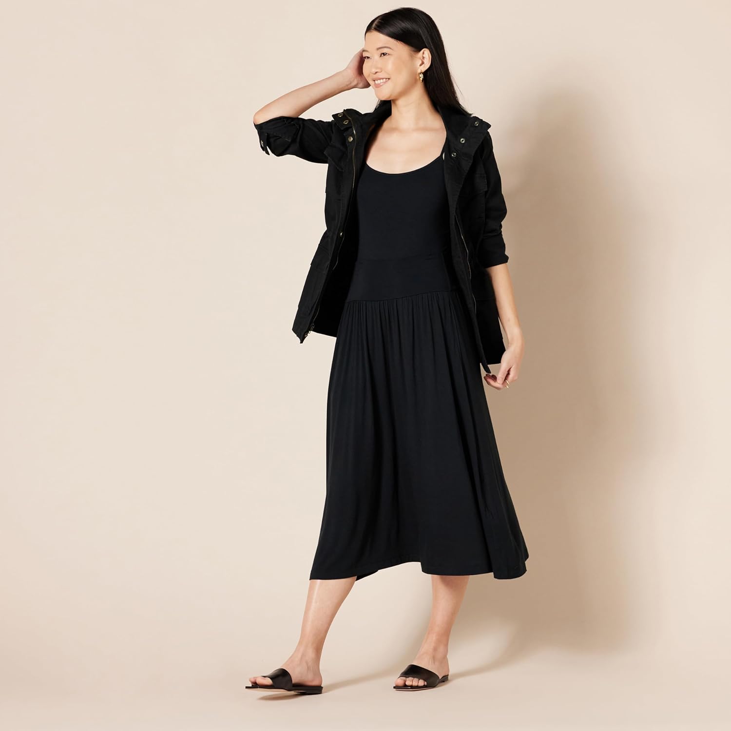Women's Jersey Pull On Midi Length Skirt Women's Jersey Pull On Midi Length Skirt