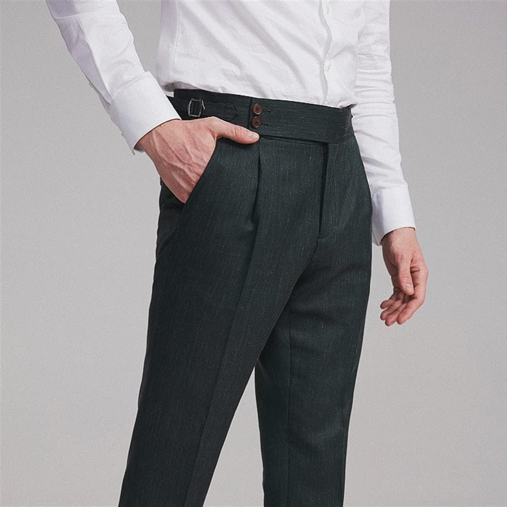 Suit Set Business Casual Slim Suits Fit Retro Spring Autumn Blazers Linen Formal Pants