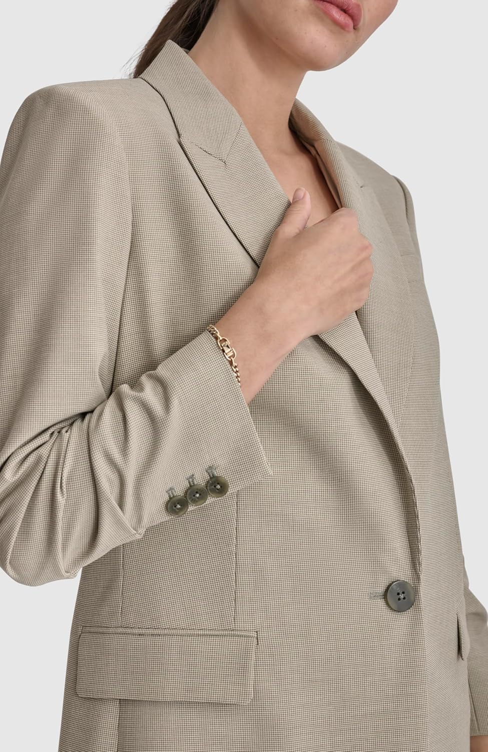 Women's Business Casual One Button Blazer Notch Lapel Flap Pocket Classic Fit Office Work Jacket