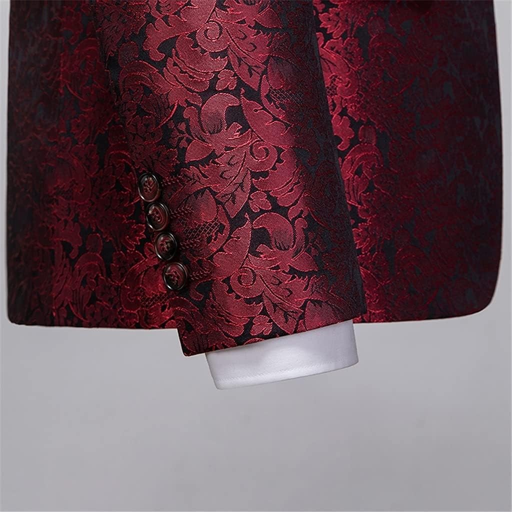 Casual Business Boutique Flower Print Suit Two Piece Set Blazers Coat Jacket Pants Trousers