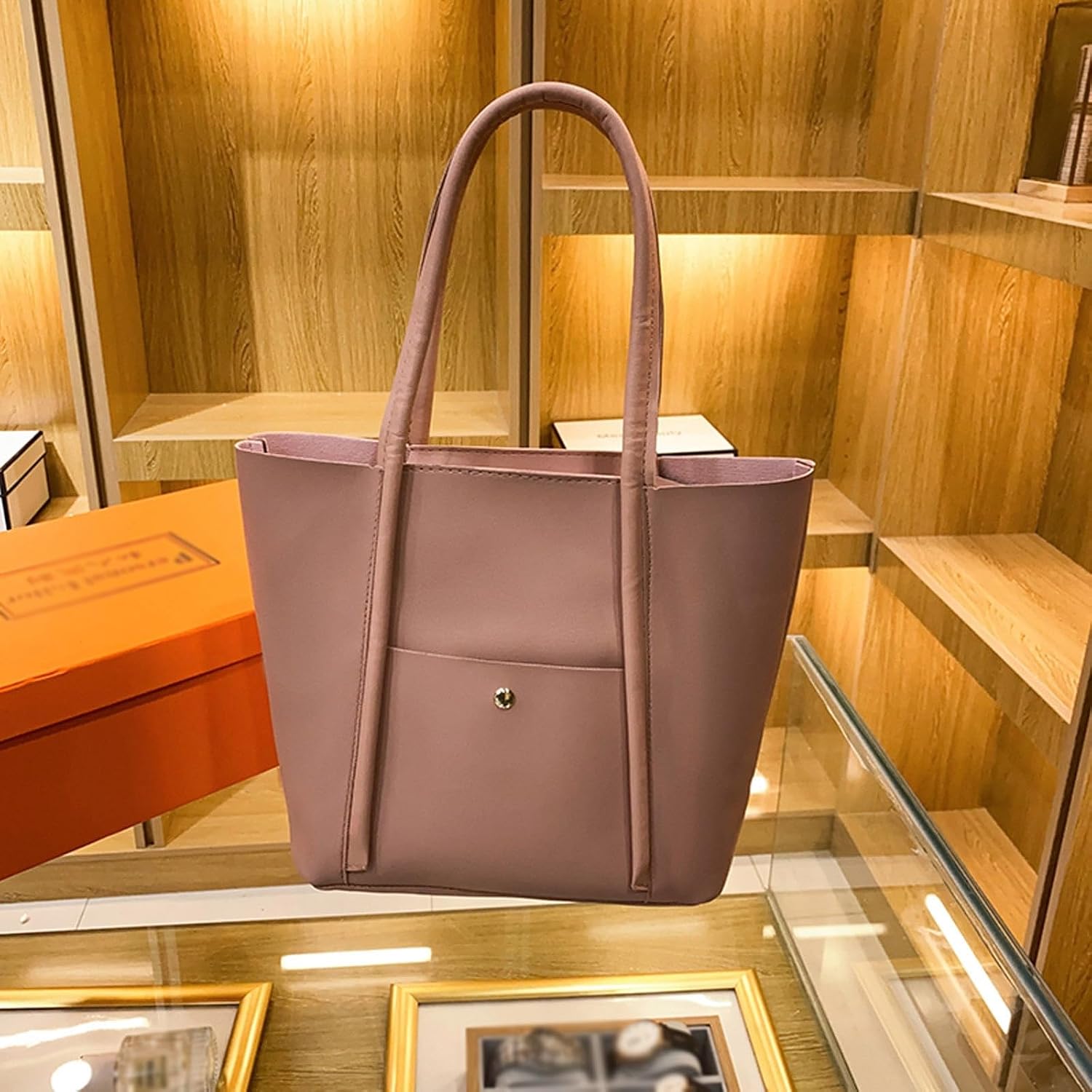 Leather Tote Bag Women Weekender Shopper Handbag Travel Purse Large Top Handle Satchel