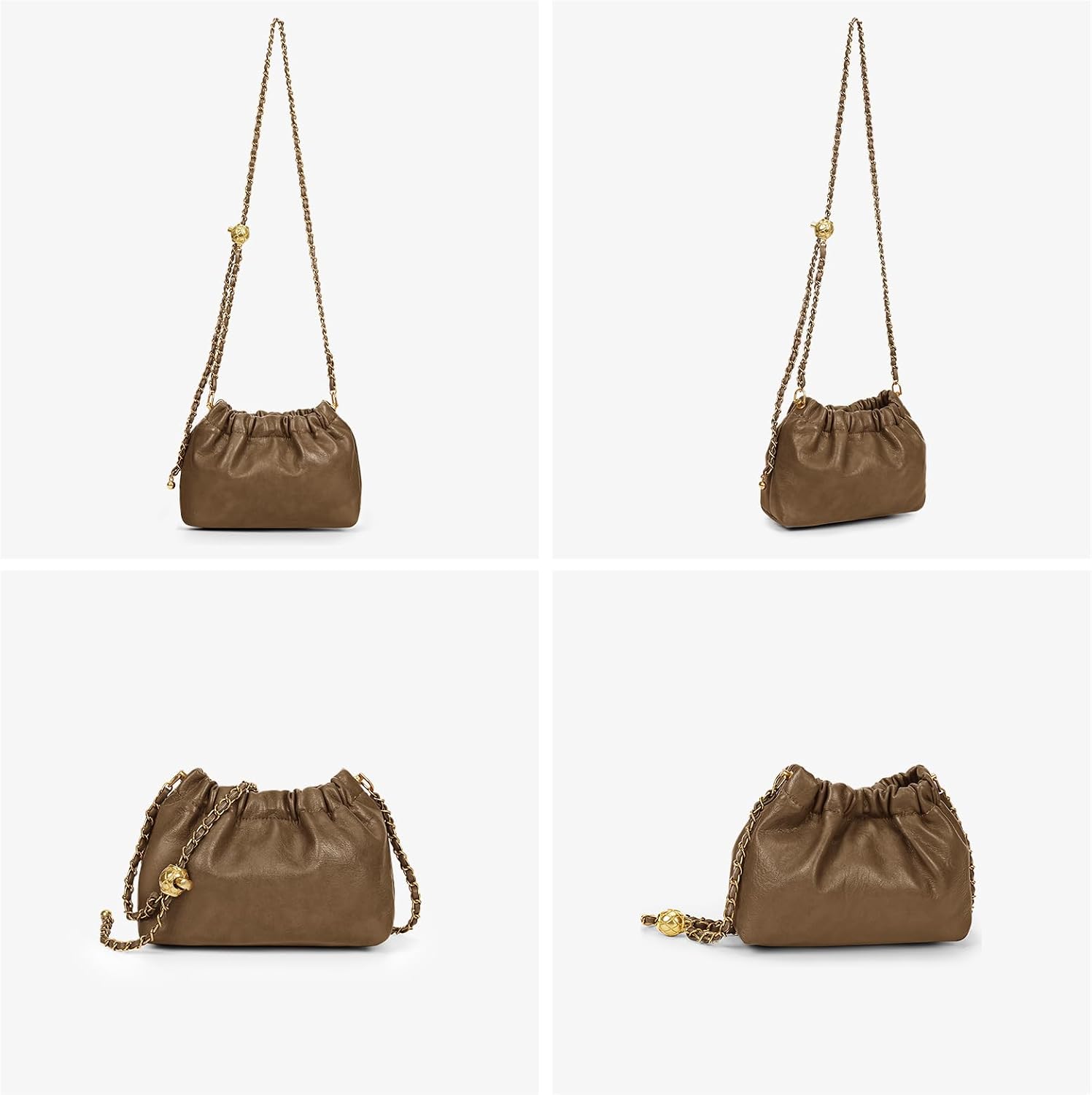 Womens Leather Chain Hobo Bag Tote Shoulder Handbag Crossbody Bags Trendy Drawstring Small Bag Dating Tote Purse Womens Leather Chain Hobo Bag Tote Shoulder Handbag Crossbody Bags Trendy Drawstring Small Bag Dating Tote Purse