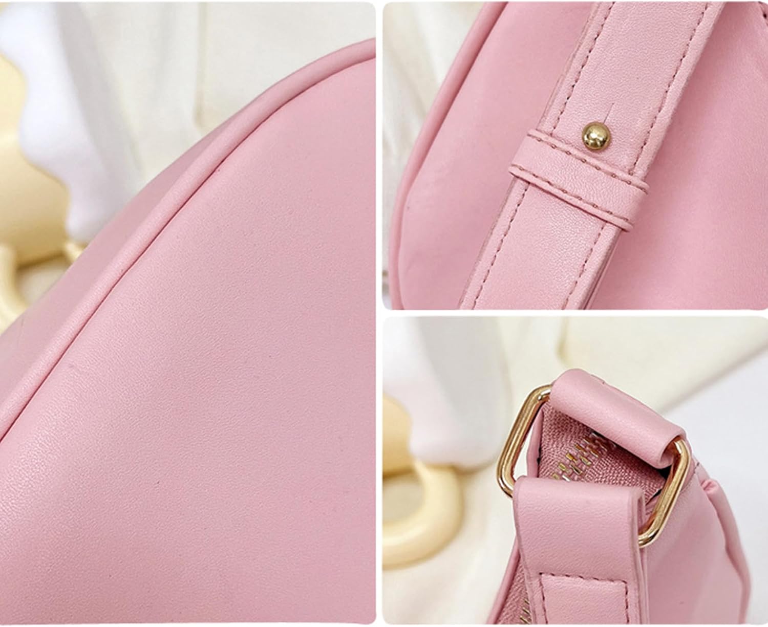 Shoulder Bags for Women Leather Tote Bag Handbag Y2K Purse Hobo Bag Zipper Underarm Bag