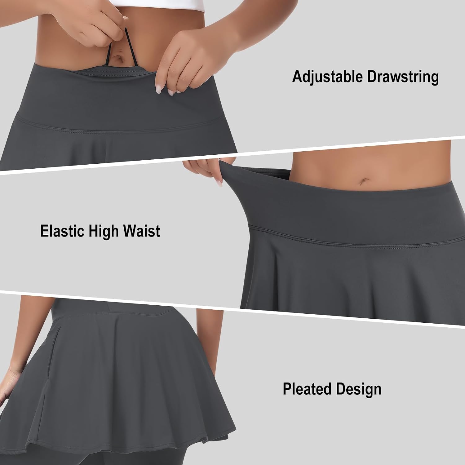 Skirted Leggings for Athletic Skirt with Leggings Yoga Tennis Skirt with Pockets for Golf Pickleball