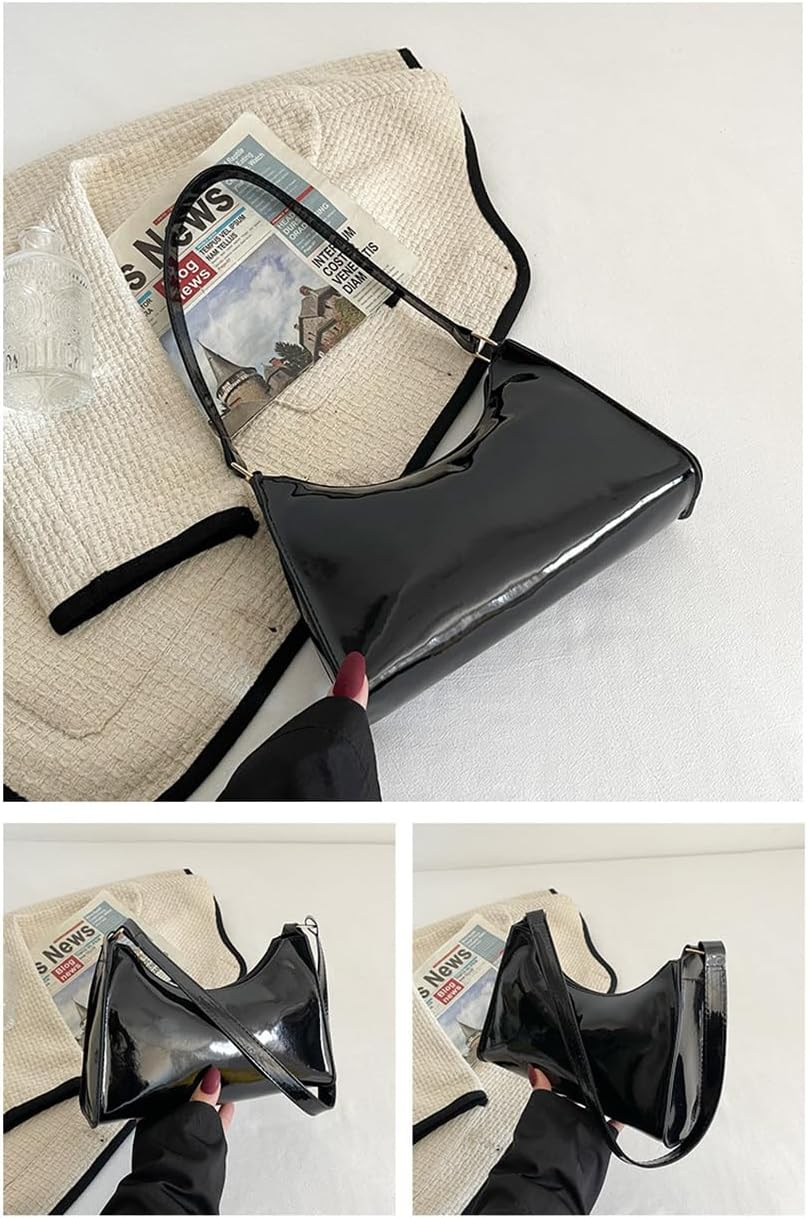 Patent Pu Handbags Shiny Clutch Purse Elegant Evening Bags MINI Shoulder Bag Small HOBOS Patent Pu Handbags Shiny Clutch Purse Elegant Evening Bags MINI Shoulder Bag Small HOBOS