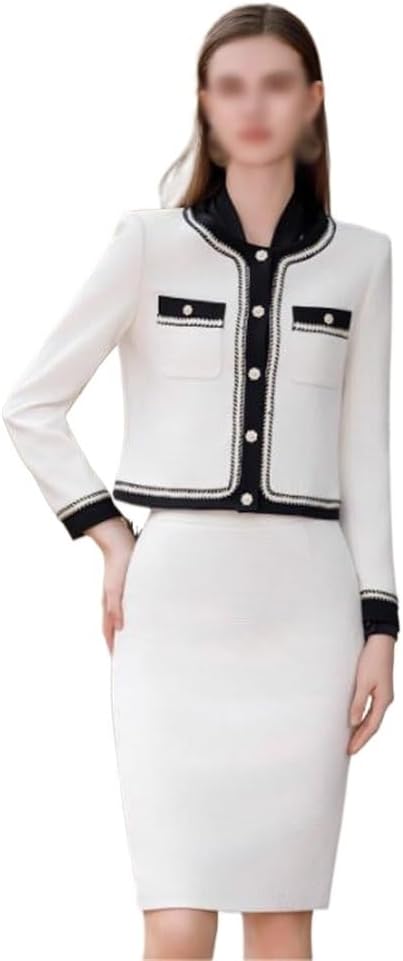 Bag Buttock Skirt Suit Female Year Autumn and Winter Retro Temperament Tweed Two Sets of