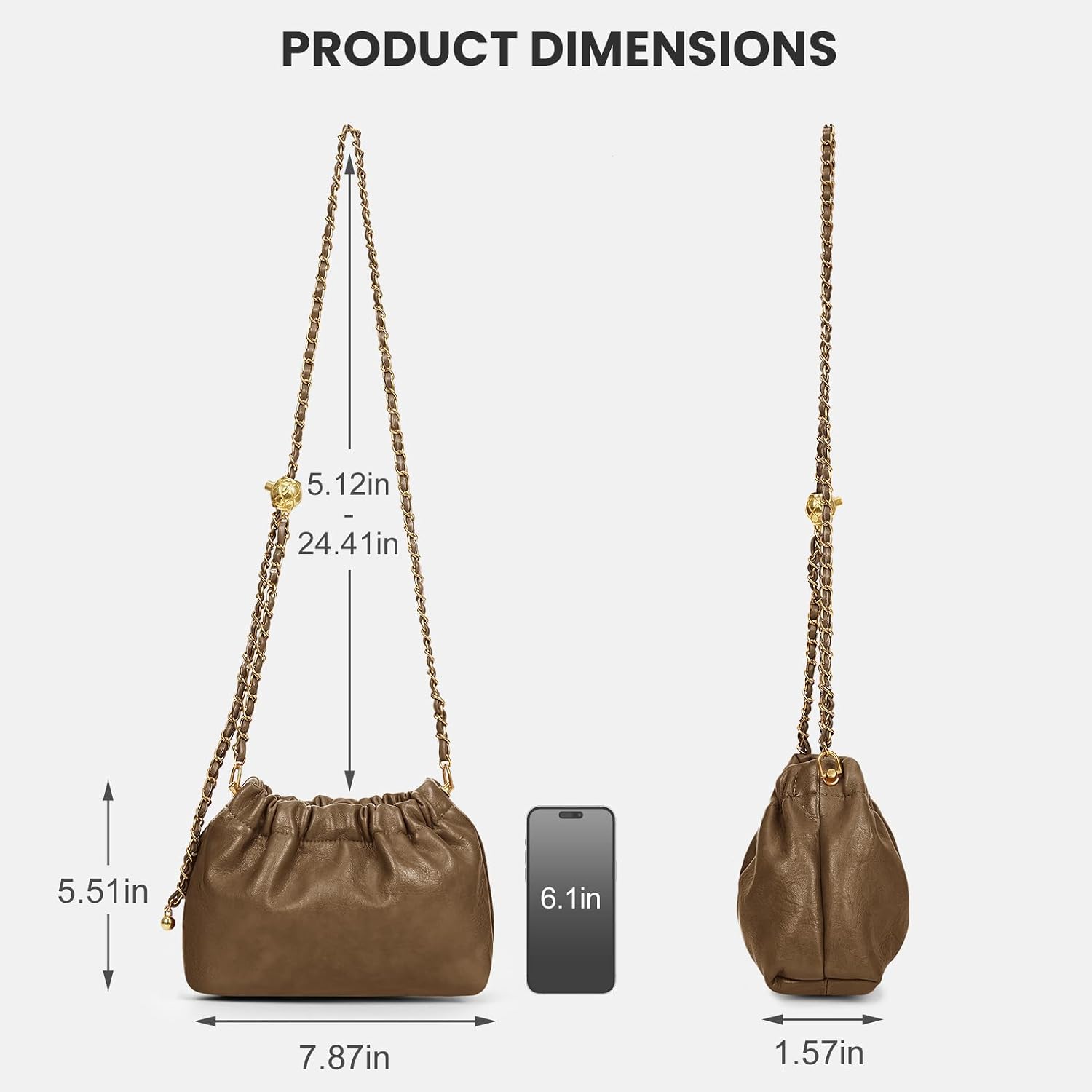 Womens Leather Chain Hobo Bag Tote Shoulder Handbag Crossbody Bags Trendy Drawstring Small Bag Dating Tote Purse Womens Leather Chain Hobo Bag Tote Shoulder Handbag Crossbody Bags Trendy Drawstring Small Bag Dating Tote Purse