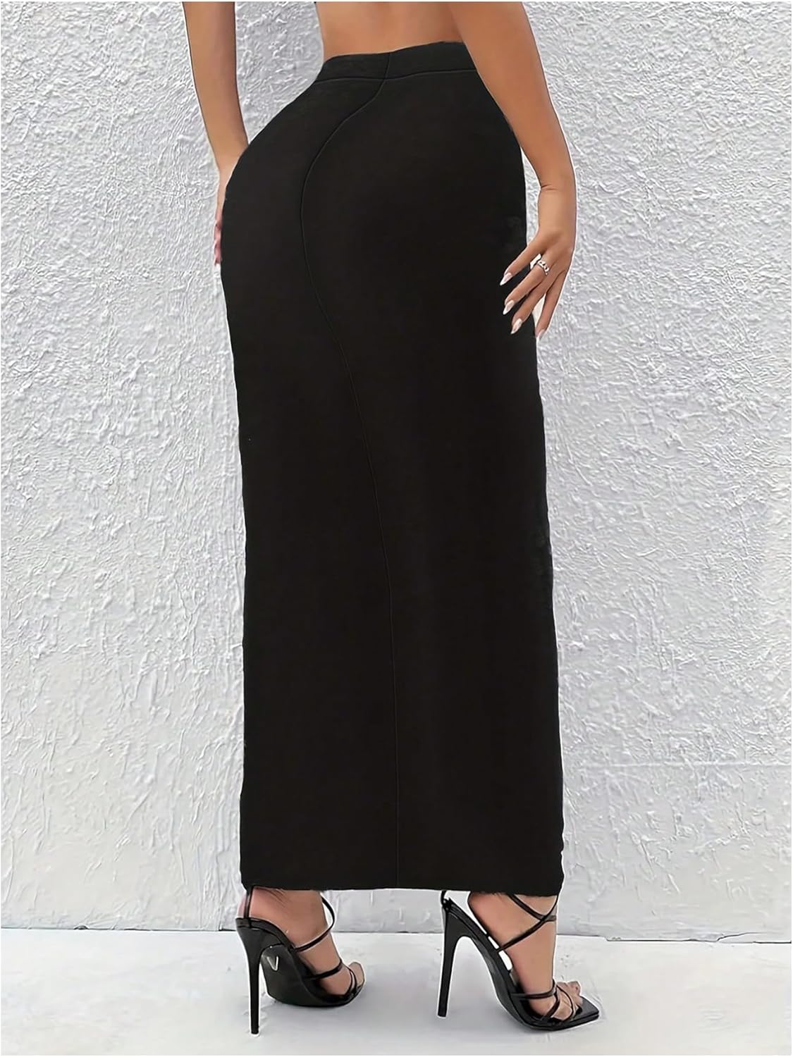 Women's High Waist Long Pencil Skirt Work Slim Bodycon Skirts Party Club Night Out