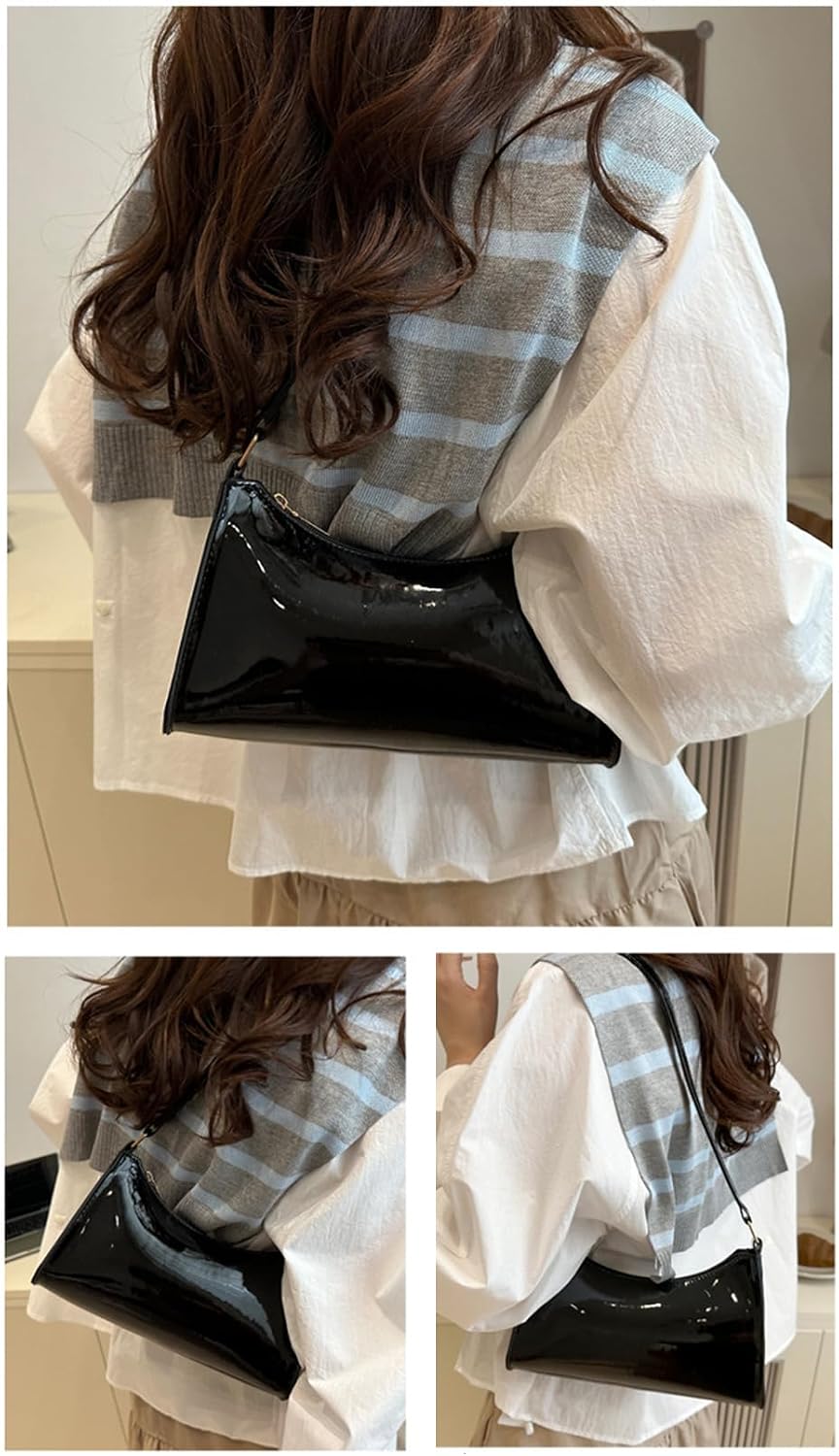 Patent Pu Handbags Shiny Clutch Purse Elegant Evening Bags MINI Shoulder Bag Small HOBOS Patent Pu Handbags Shiny Clutch Purse Elegant Evening Bags MINI Shoulder Bag Small HOBOS