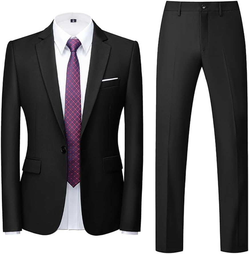 Suit Set Two Piece Suits Wedding Blazers Button for Jackets