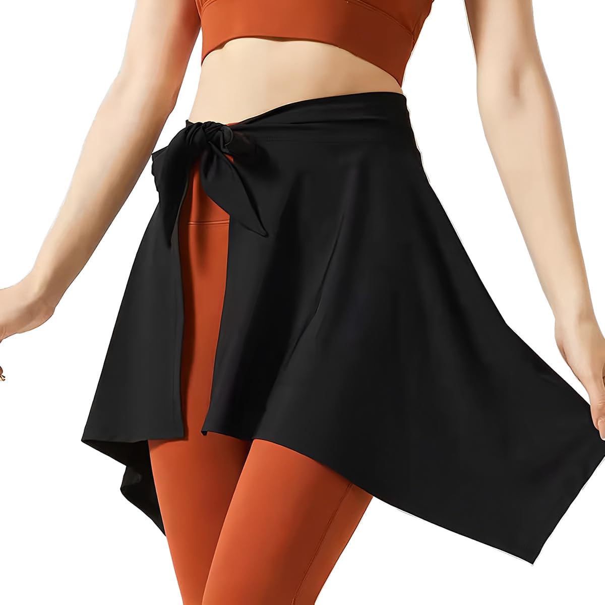 Women's Ballet Wrap Skirt Gym Cover Up Dance Wrap Athletic Skirt