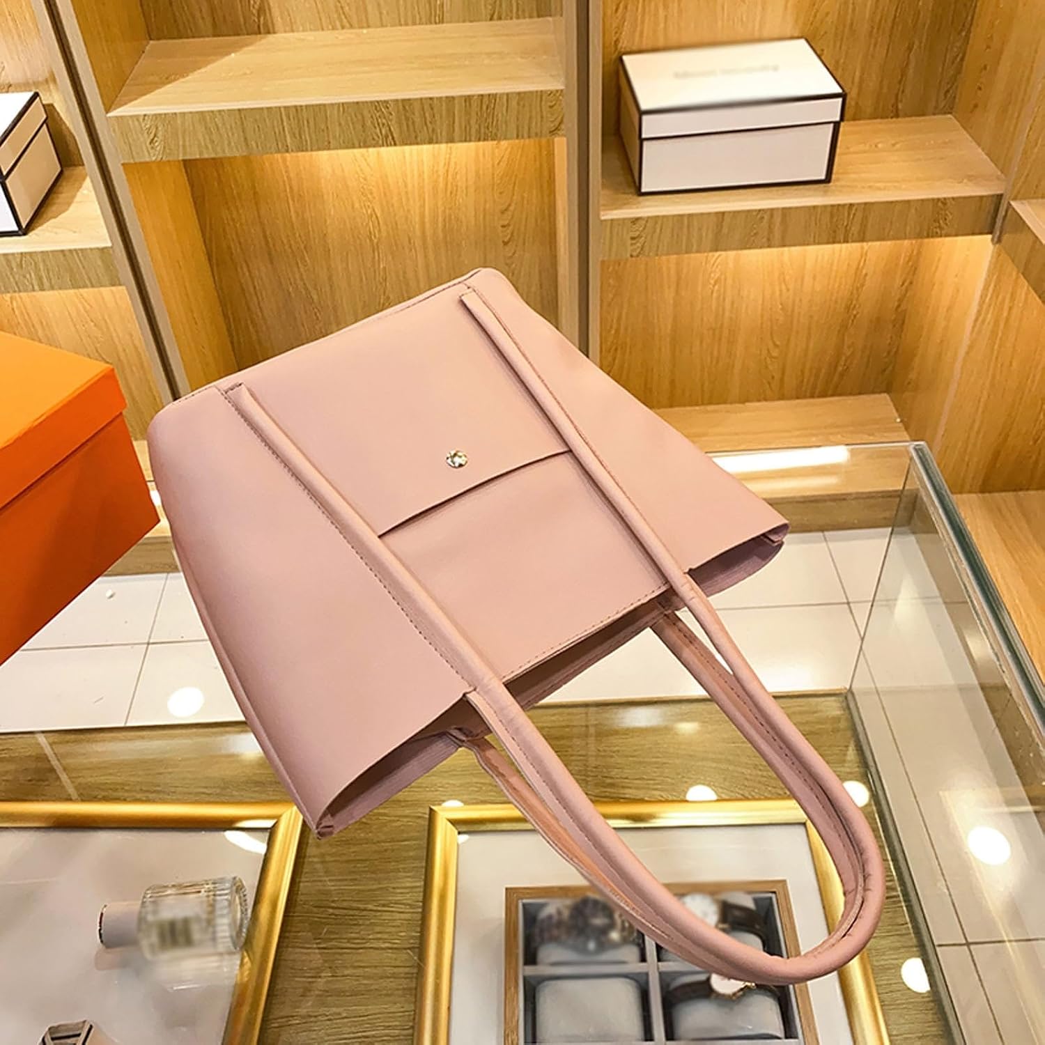Leather Tote Bag Women Weekender Shopper Handbag Travel Purse Large Top Handle Satchel