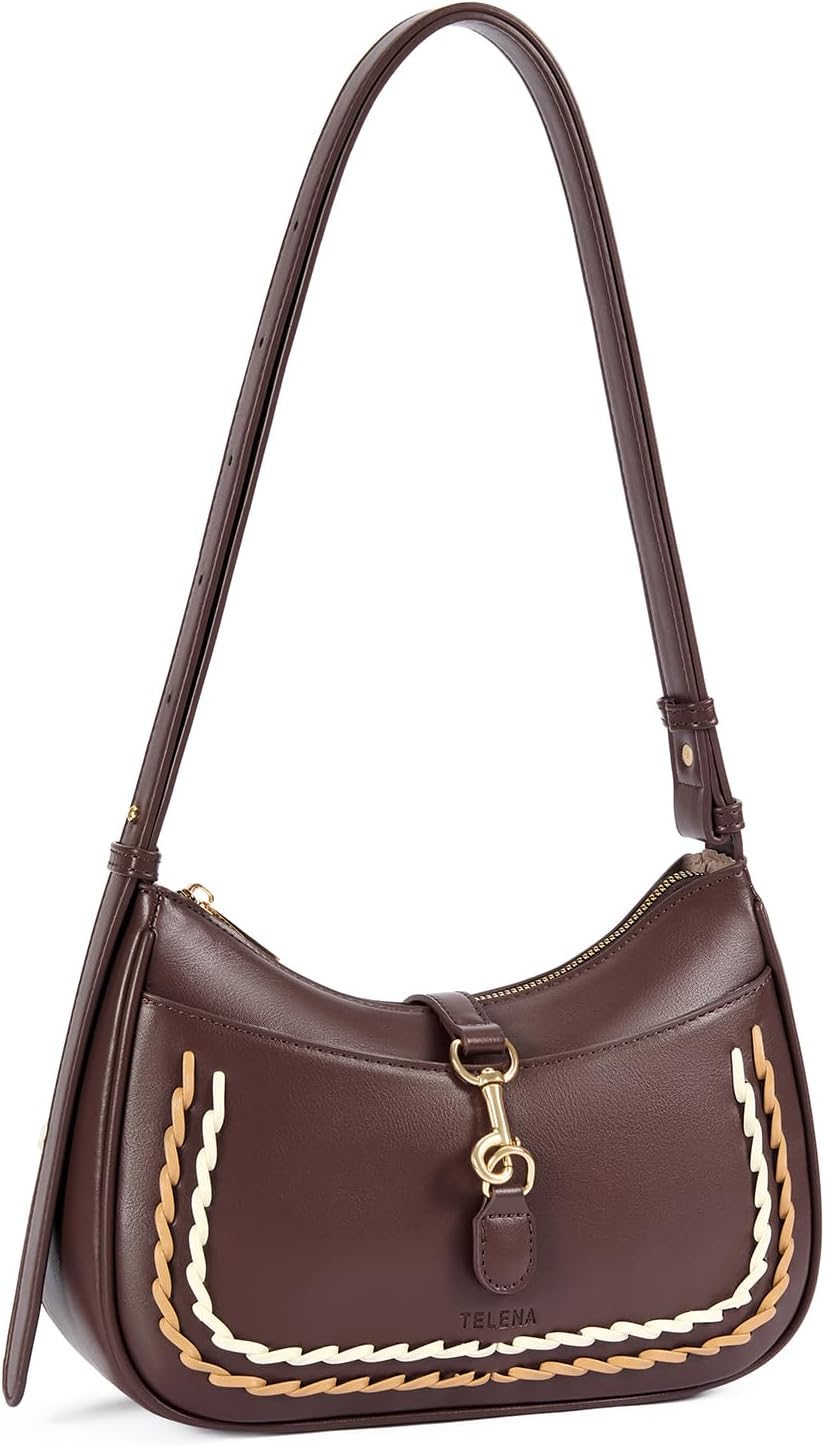 Shoulder Bag for Women Vegan Leather Women's Shoulder Purses Handbags with 2 Removable Strap Crossbody Bag Purses