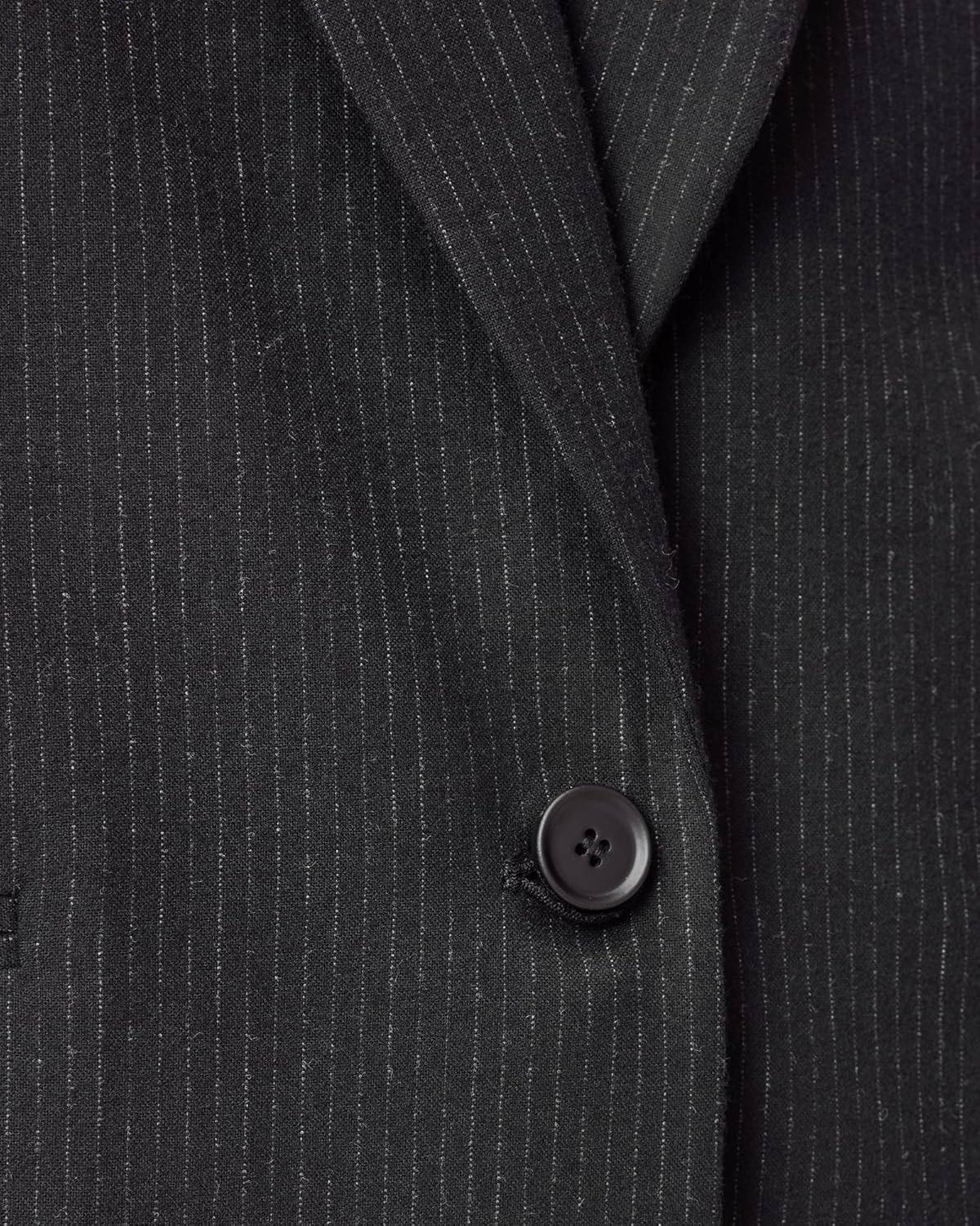 Women's Pinstripe Slim Fit Blazer Black Narrow Notch Lapel Single Button Welt Pockets Long Sleeve Business Formal Jacket Women's Pinstripe Slim Fit Blazer Black Narrow Notch Lapel Single Button Welt Pockets Long Sleeve Business Formal Jacket