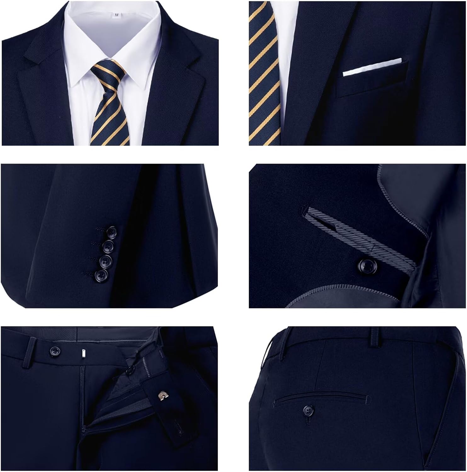 Suit Slim Fit 2 Piece 2 Button Business Suits Blazer Wedding Prom Tuxedo for Suit Jacket Pants with Tie